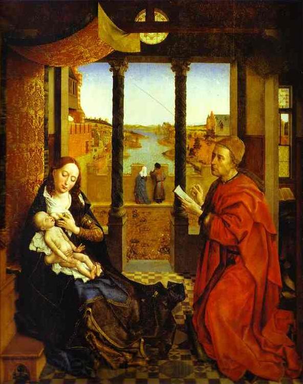 Rogier van der Weyden a Portrait of the Virgin Mary, known as St. Luke Madonna Norge oil painting art